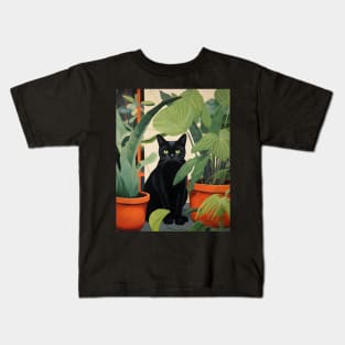 Purrfect Harmony: Cats and Plants Kids T-Shirt